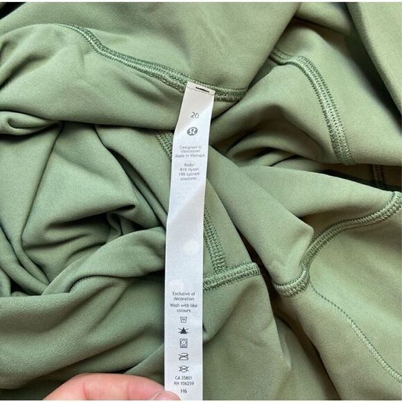 Lululemon Align High-Rise Pant 25" Green Twill Size 20 - Picture 6 of 7